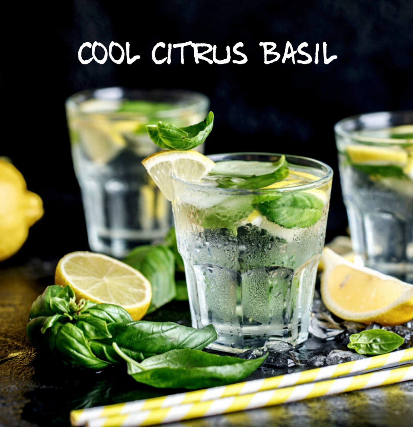 Cool Citrus Basil.
Lemon and lime add sparkle to the heart of fresh herbs and white, as a crisp aldehydic accent amplifies the freshness. Aged oak and velvet moss are blended with soft musk to envelop the scent with sunny warmth.