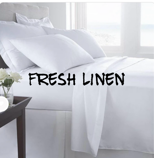 Fresh Linen.
Experience the refreshing aroma of freshly washed linen that will leave your space feeling clean and crisp.
