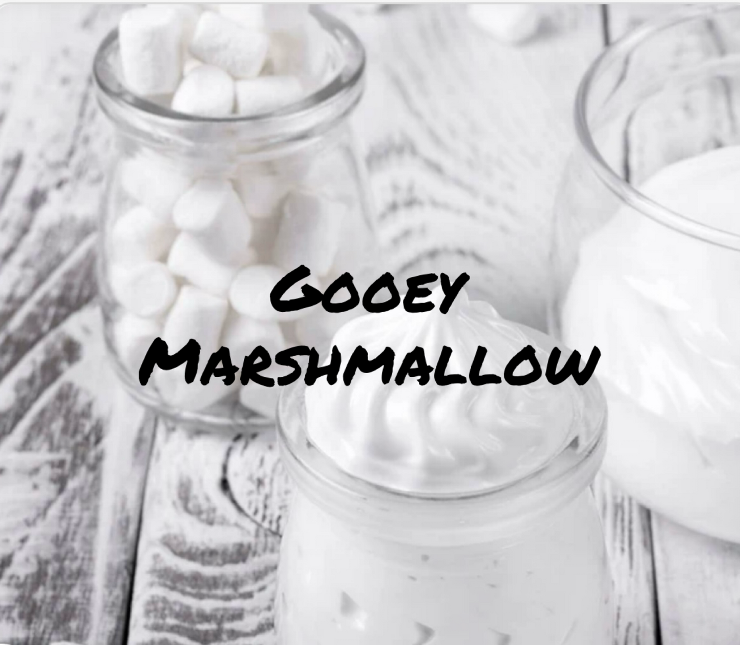 Gooey Marshmallow. 
Experience the sweet, sugary scent of Gooey Marshmallow Fragrance.  A sumptuous blend of torched marshmallow, brown sugar, and rich caramel creates a mouth-watering scent perfect for creating a cozy atmosphere.