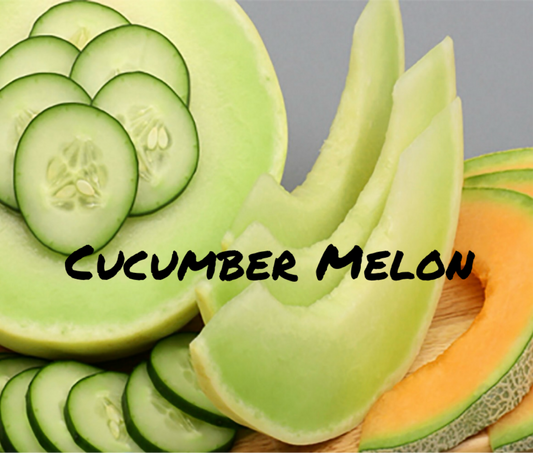 Cucumber Melon.
Fruity notes of cucumber water, bergamot, and melon are supported by mid notes of berry vines, jasmine and white lillies on a bed of violet leaves, breeze accord, and musk.